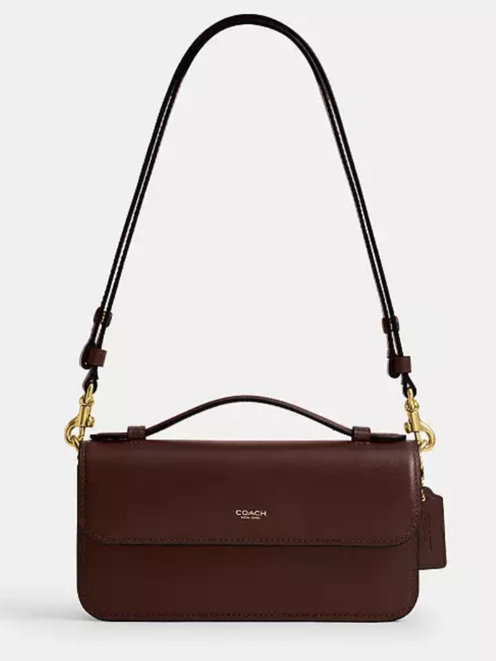 Coach New York Elora Top Handle Crossbody Bag - Maple Brown